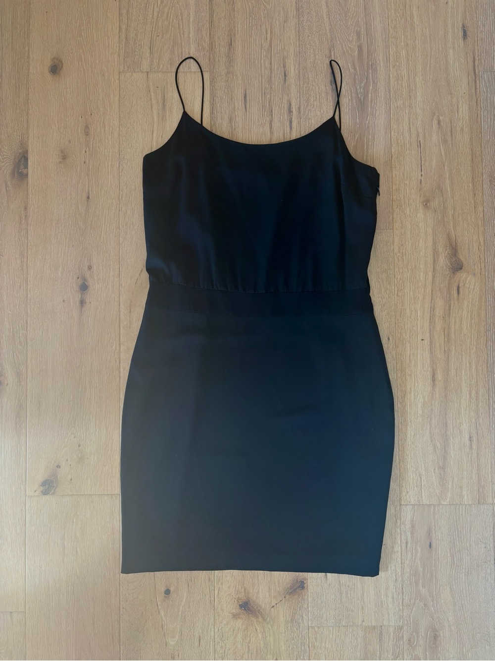 Theory Black Spaghetti-Strap Mini Dress